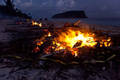 The Burning Ruins of Lalomanu Beach print
