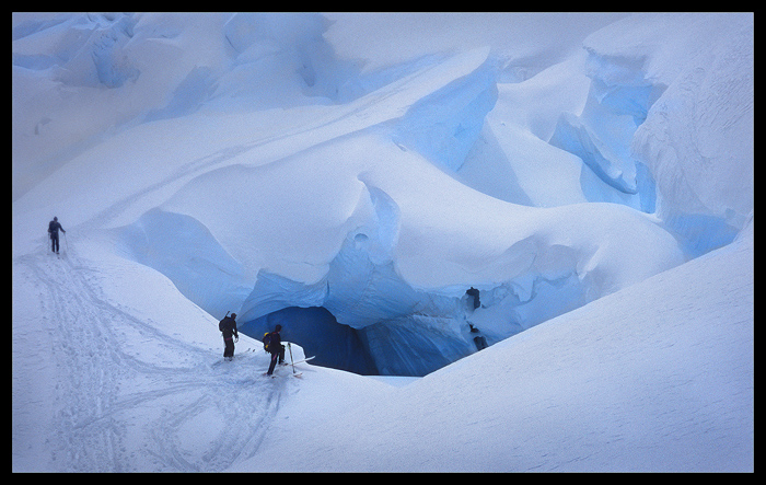 Living on the Edge I was going through some old slides and found this image from a ski traverse of the Adamants Range in British Columbia. The terrain...