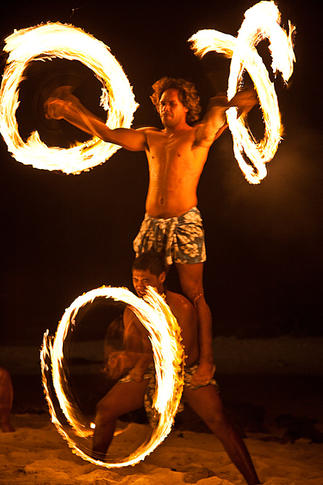 Fire Dancers on the beach Fire dancing on a white sand beach under a billion stars with a gentle tropical breeze and rhythmic drumming- it doesn...
