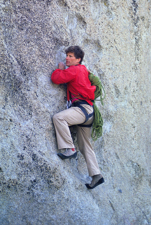 Michael Anderson took this photo of Galen Rowell at one of his first Mountain Light workshops at Rock Creek in 1987.