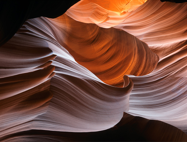 Lightstream A spectacular wall of sandstone found in a remote rarely visited slot canyon on the Colorado Plateau. The light is completely...