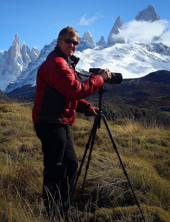 Cheri took this phgoto of Michael Anderson photographing&nbsp;in Patagonia