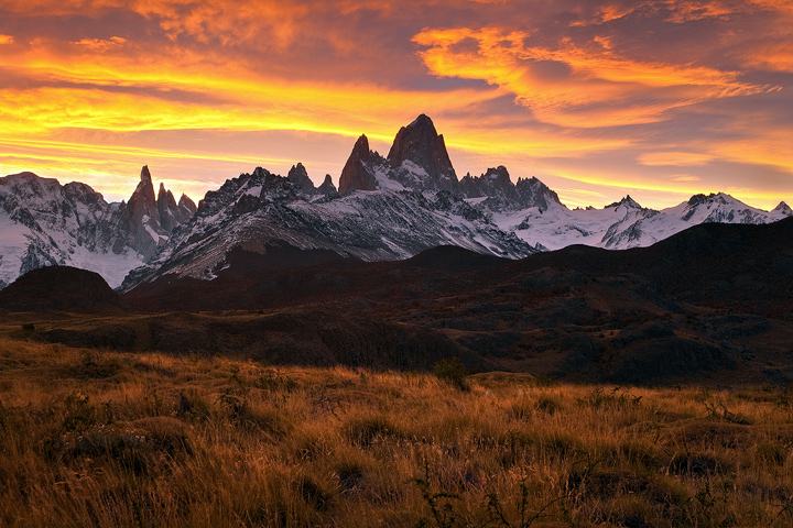 The most spectacular sunset I've seen in a couple years unfolded after a cold, rainy and windy day in Patagonia. As tempting...