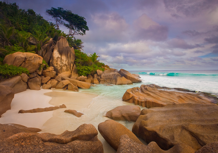 Your own personal paradise.&nbsp; An isolated cove on the wild side of La Digue island.