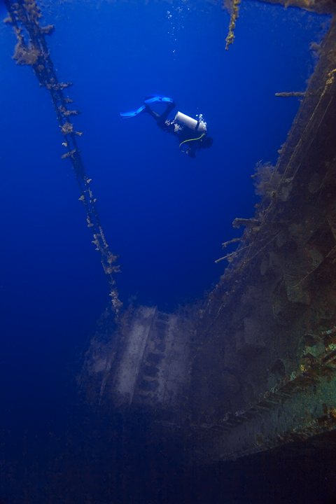 This is the wreck of the Taiyo, a 300 foot long fishing boat that crashed and sank on it's maiden voyage. The ship went down...